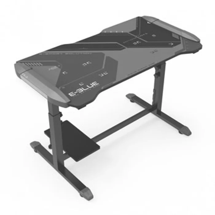 Termék főképe E-Blue Herní stůl EGT574BK, 113cm x 59,5cm, 74-86,8cm, podsvícený, nastavitelná výška