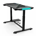 E-Blue játékasztal EGT574BK, 113 cm x 59,5 cm, 74-86,8 cm, háttérvilágítással, állítható magasságú