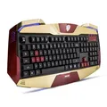 E-BLUE IRON MAN EKM707, US billentyűzet, játék, háttérvilágítású élek vezetékes típusú (USB), arany