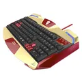 E-BLUE IRON MAN EKM707, US billentyűzet, játék, háttérvilágítású élek vezetékes típusú (USB), arany
