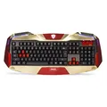 E-BLUE IRON MAN EKM707, US billentyűzet, játék, háttérvilágítású élek vezetékes típusú (USB), arany