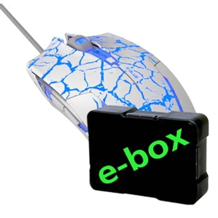 Termék főképe E-Blue Myš Cobra, 2500DPI, optická, 6tl., 1 kolečko, drátová USB, bílo-modrá, herní, e-bo