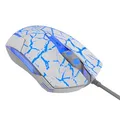 E-Blue Mouse Cobra, 2500 DPI, optikai, 6 tl., 1 kerék, vezetékes USB, fehér-kék, játék, e-bo