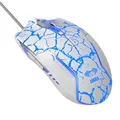 E-Blue Mouse Cobra, 2500 DPI, optikai, 6 tl., 1 kerék, vezetékes USB, fehér-kék, játék, e-bo