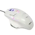 E-Blue Mouse Mazer, 2500 DPI, optikai, 6 tl., 1 kerék, vezetékes USB, fehér, játék