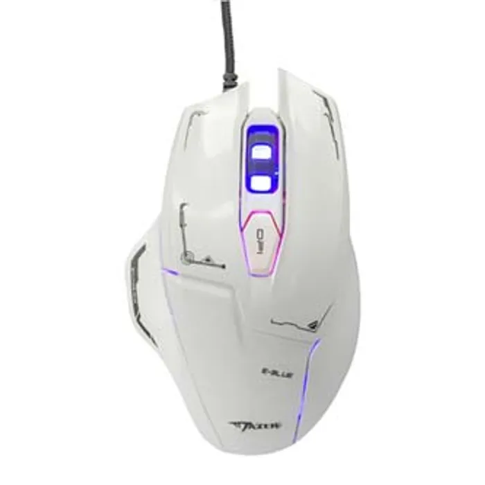 Termék főképe E-Blue Myš Mazer, 2500DPI, optická, 6tl., 1 kolečko, drátová USB, bílá, herní