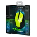 E-Blue Mouse Mazer R, 2400 DPI, optikai, 6 tl., 1 kerék, vezetékes USB, zöld, játék