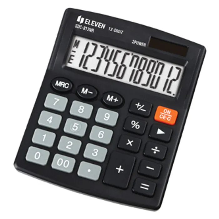 Termék főképe Eleven kalkulačka SDC812NR, černá, stolní, dvanáctimístná, duální napá, jení