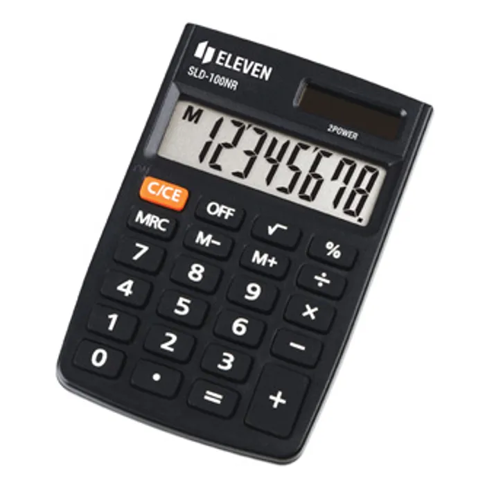 Termék főképe Eleven kalkulačka SLD100NR, černá, kapesní, osmimístná