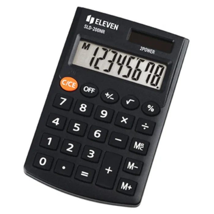 Termék főképe Eleven kalkulačka SLD200NR, černá, kapesní, osmimístná