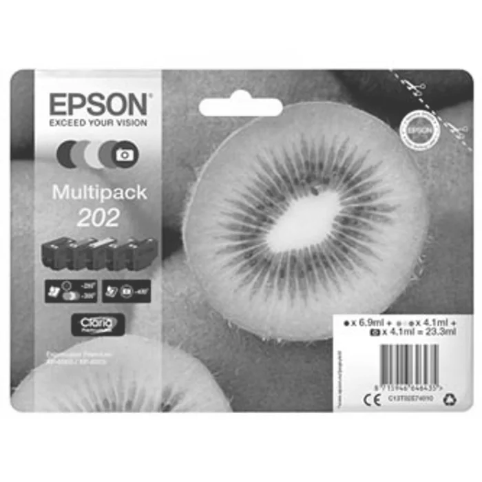 Termék főképe Epson originální ink 13T02E74010, 202, CMYK, 1x6.9ml, 4x4.1ml, Epson XP-6000, XP-6005