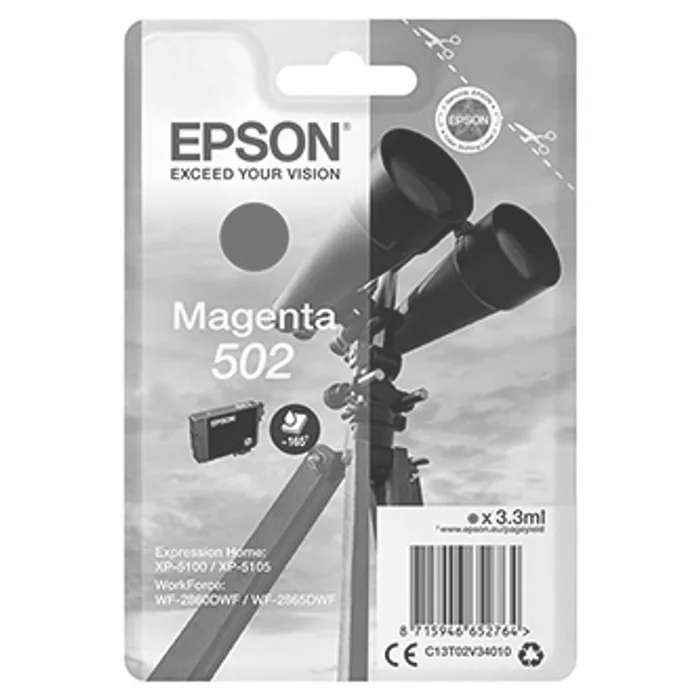 Termék főképe Epson originální ink C13T02V34020, 502, T02V340, magenta, 165str., 3.3ml, Epson XP-5100,