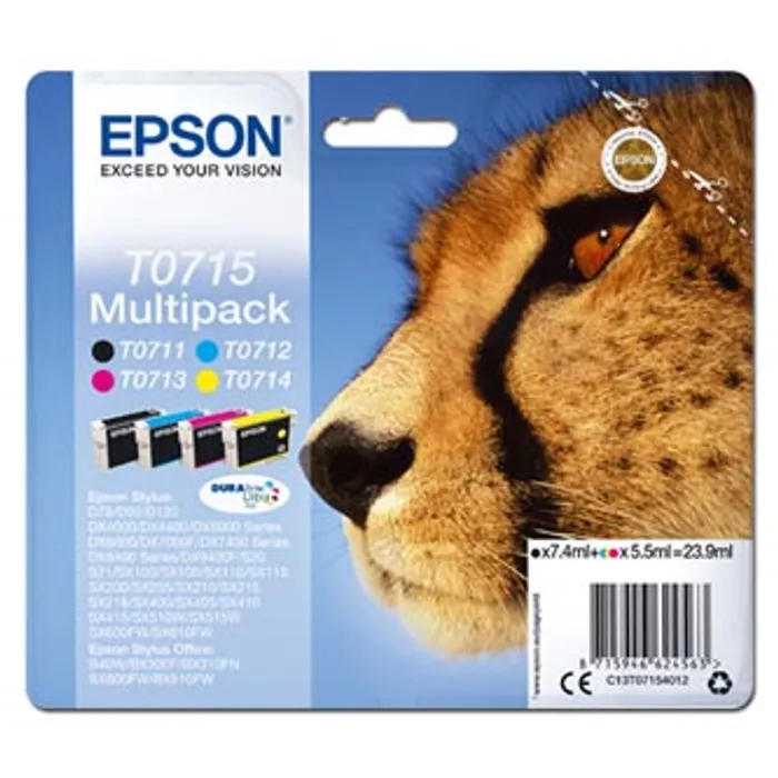 Termék főképe Epson originální ink C13T07154012, CMYK, 23.9ml, Epson D78, DX4000, DX4050, DX5000, DX505
