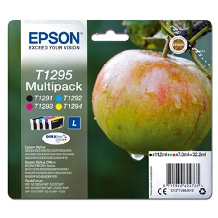 Termék főképe Epson originální ink C13T12954012, T1295, CMYK, 32,2ml, Epson Stylus SX420W, 425W, Stylus