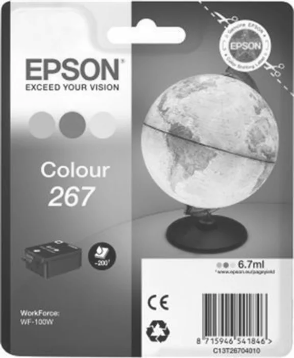 Termék főképe Epson originální ink C13T26704010, 267, color, 6,7ml, Epson WF-100W