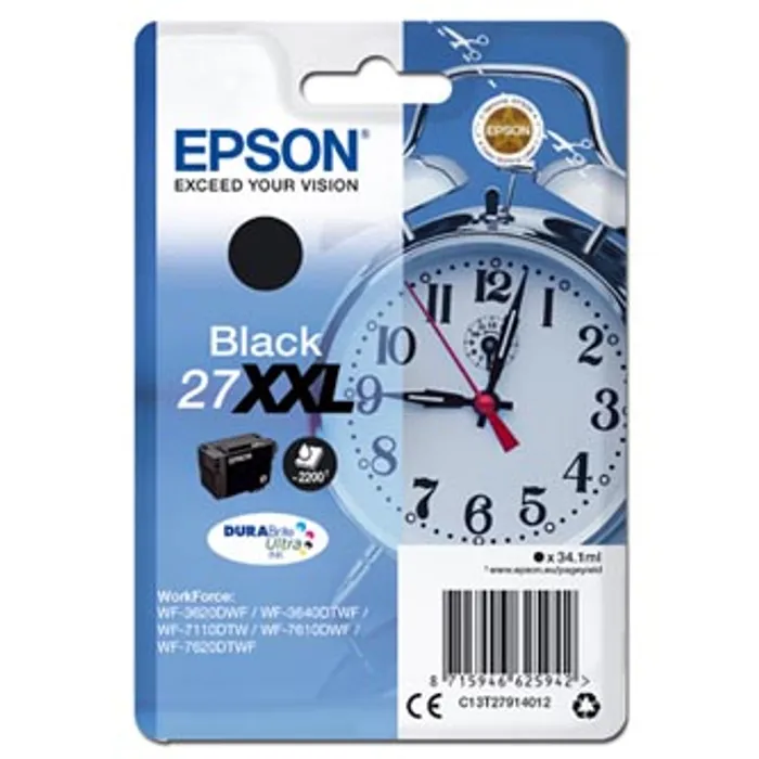 Termék főképe Epson originální ink C13T27914012, 27XXL, black, 34,1ml, Epson WF-3620, 3640, 7110, 7610,