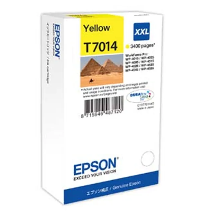 Termék főképe Epson originální ink C13T70144010, XXL, yellow, 3400str., Epson WorkForce Pro WP4000, 450