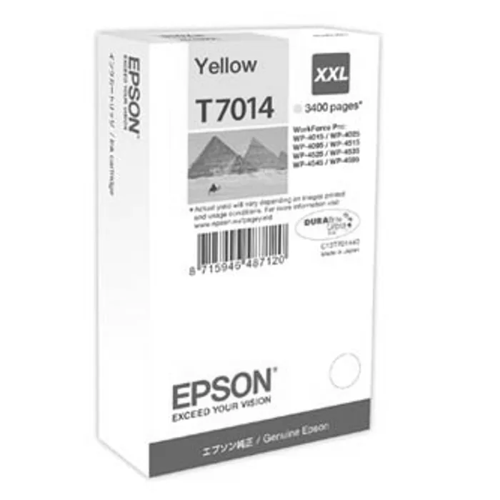 Termék főképe Epson originální ink C13T70144010, XXL, yellow, 3400str., Epson WorkForce Pro WP4000, 450