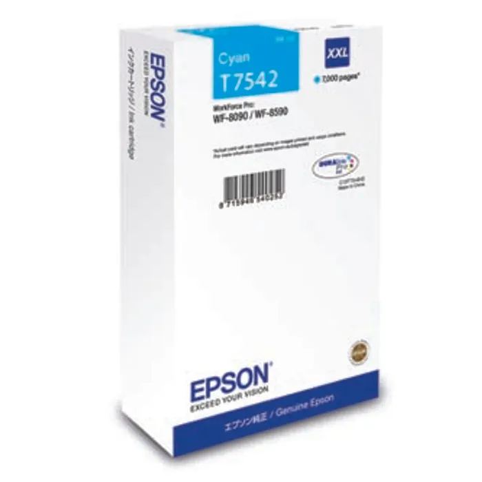 Termék főképe Epson originální ink C13T754240, T7542, XXL, cyan, 69ml, Epson WorkForce Pro WF-8090DW, W
