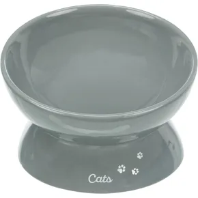 Ergonomikus XXL kerámia tál, emelt, 0,35l/ o 17cm, szürke