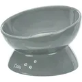 Ergonomikus XXL kerámia tál, emelt, 0,35l/ o 17cm, szürke