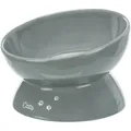 Ergonomikus XXL kerámia tál, emelt, 0,35l/ o 17cm, szürke
