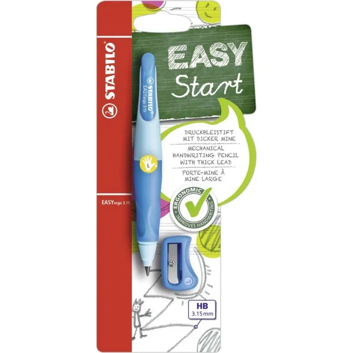 Termék főképe Ergonomická mechanická tužka pro leváky - STABILO EASYergo 3.15 modrá/modrá HB+ořezávátko