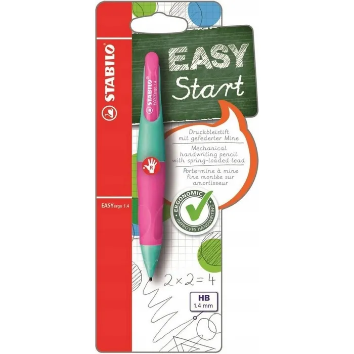 Termék főképe Ergonomická mechanická tužka pro praváky STABILO EASYergo 1.4 tyrkysová/růžová - HB