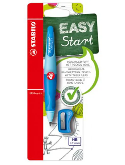 Termék főképe Ergonomická mechanická tužka pro praváky - STABILO EASYergo 3.15 modrá/modrá HB+ořezávátko