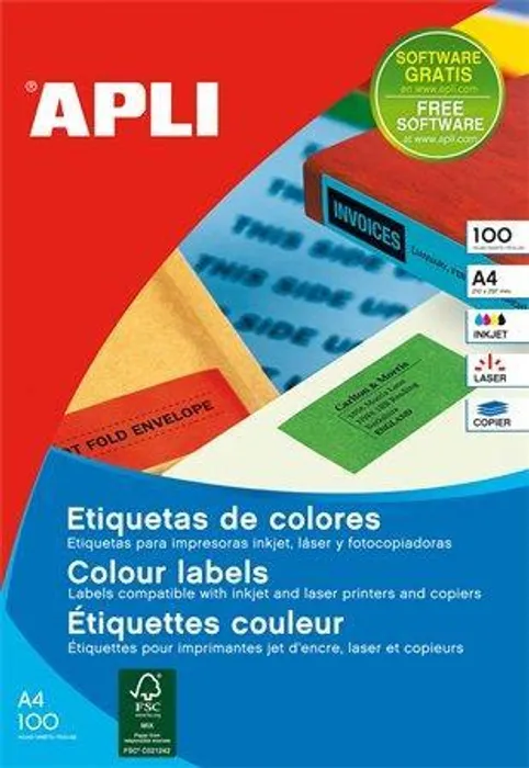 Termék főképe Etiketa, 70 x 37mm, žlutá, 2400ks/bal., APLI