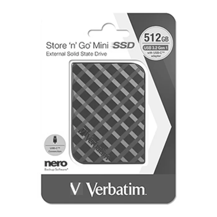 Termék főképe Externí disk SSD Verbatim USB 3.2 Gen 1, 512GB, Store N Go Mini, 53236, USB-A/Micro-B, ob
