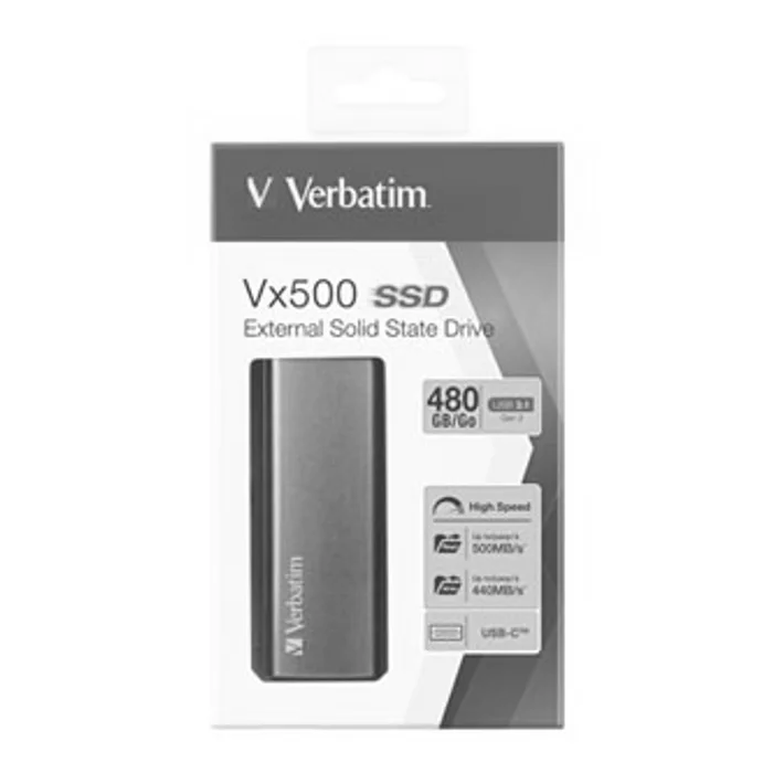 Termék főképe Externí disk SSD Vx500 Verbatim USB 3.0 (3.2 Gen 1), 480GB, GB, 47443 stříbrný
