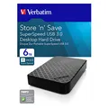 Külső merevlemez, Verbatim, 3,5, Store,N,Save, USB 3.0, 47686, buborékfólia, fekete