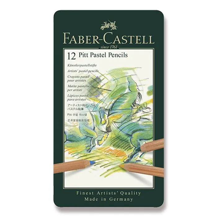 Termék főképe Pitt Pastell umělecká pastelka, plech.krabička 12ks Faber Castell (112112)