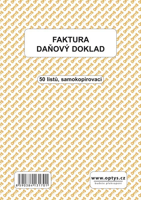 Termék főképe Faktura A5, samopropisovací, 50 listů 1317