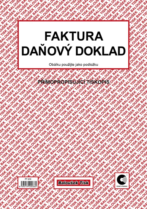 Termék főképe Faktura - daňový doklad A4 samopropis PT210