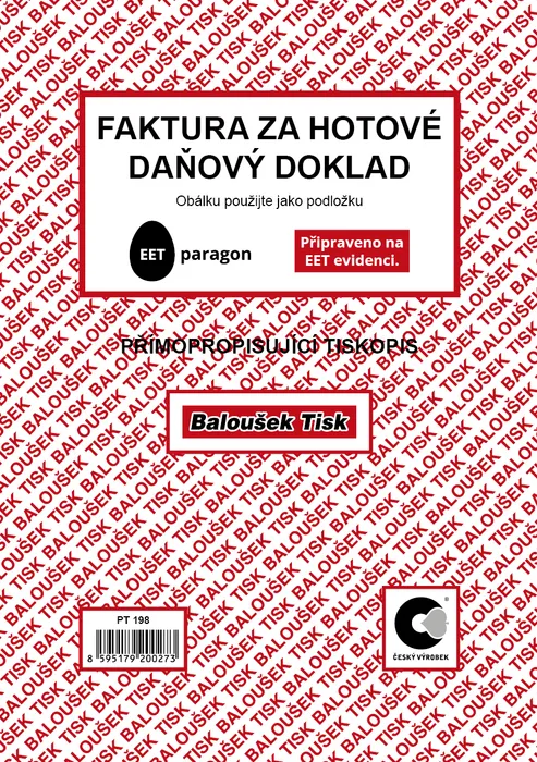 Termék főképe Faktura za hotové-daňový doklad A5 PT198