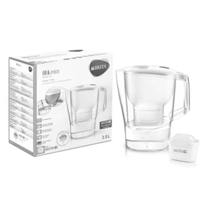 Termék főképe Filtrační konvice Aluna XL, bílá, sklo, 3.5l, vč. 1 filtru, Brita