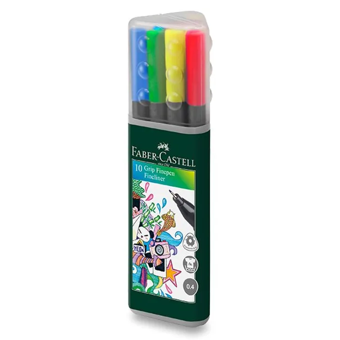 Termék főképe Fineliner Faber-Castell Grip 10 barev