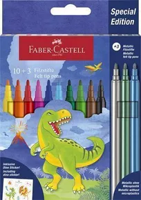 Faber-Castell dinoszaurusz markerek, 13 színben