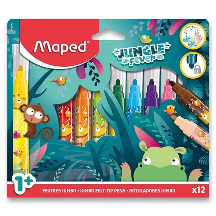 Termék főképe Fixy Maped Jumbo Jungle Fever 12 barev