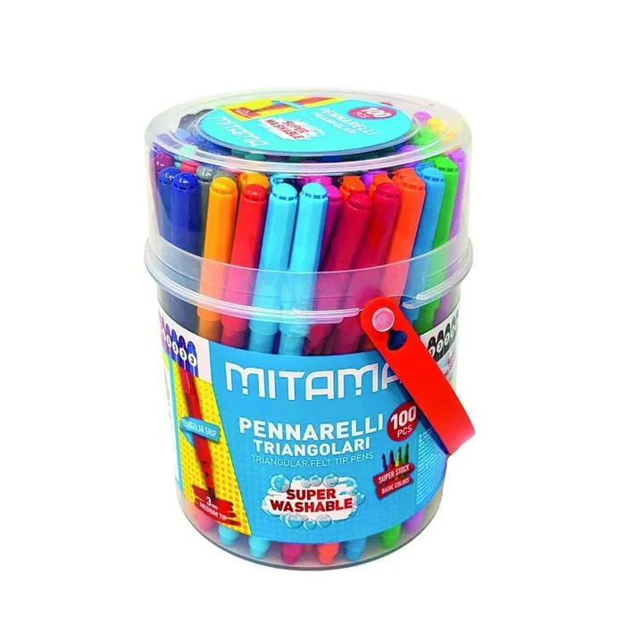 Termék főképe Fixy, sada, 100 ks, omyvatelné, 3 mm, trojhranné, MITAMA 62876