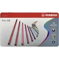 STABILO Pen 68 filctoll készlet 30 db fém tokban