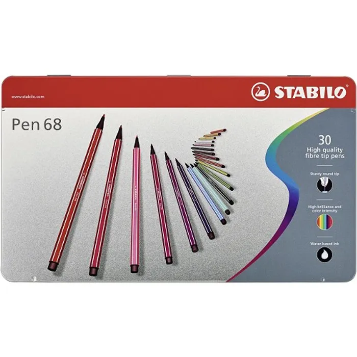 Termék főképe Fixy STABILO Pen 68 sada 30 ks (kovové pouzdro)