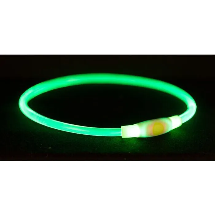 Termék főképe Flash light ring USB, blikací obojek, zelená S-M: 40 cm/ o 8 mm