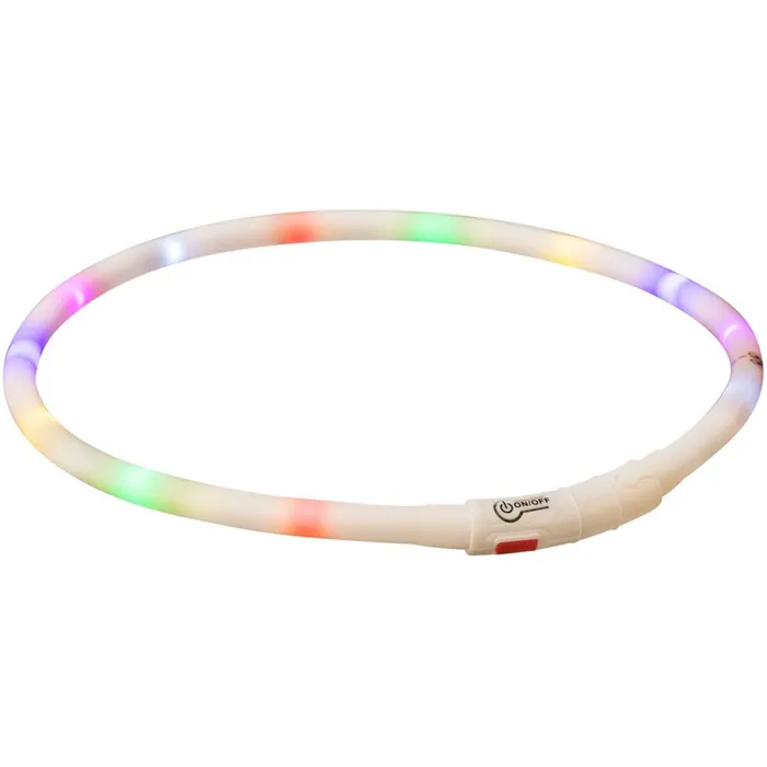 Termék főképe Flash USB svítící silikonový obojek, XS-XL: 70 cm / 10 mm, multicolor