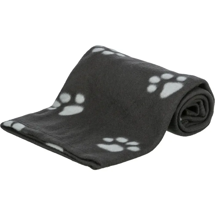 Termék főképe Flísová deka BEANY 100x70cm - černá s béžovými tlapkami