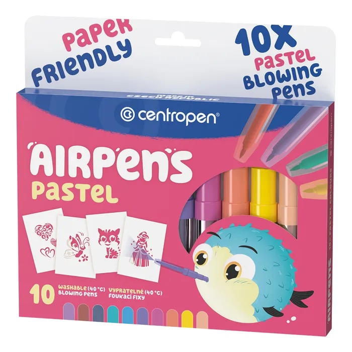 Termék főképe Foukací fixy CENTROPEN 1500, 10ks Air Pens Pastel set