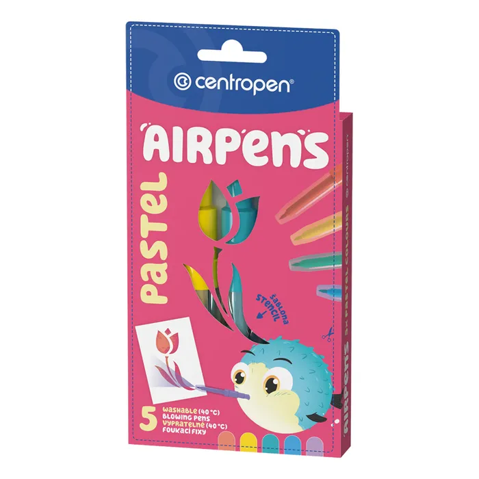 Termék főképe Foukací fixy CENTROPEN 1500, 5ks Air Pens Pastel set