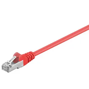 FTP patchcord, Cat.5e, RJ45 M-0,25m, árnyékolt, piros, gazdaságos
